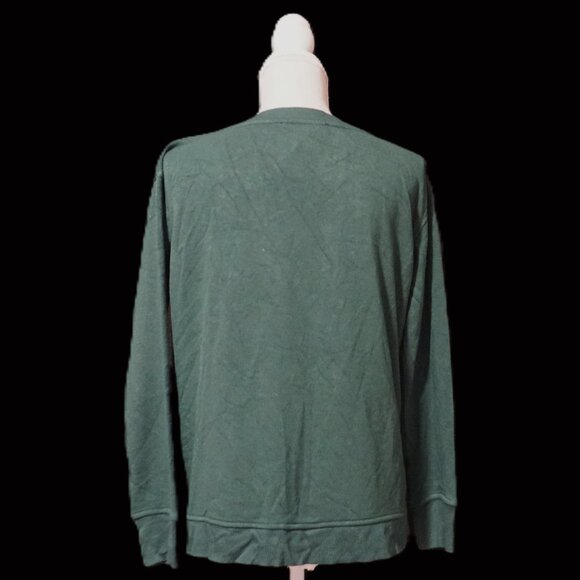 Jane + Delancey Green Sweatshirt Fox in Santa Hat with Holly Women’s Small - Picture 3 of 8